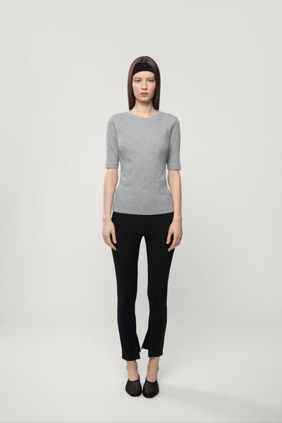 Organic Cotton Crewneck Mid Sleeve Tee